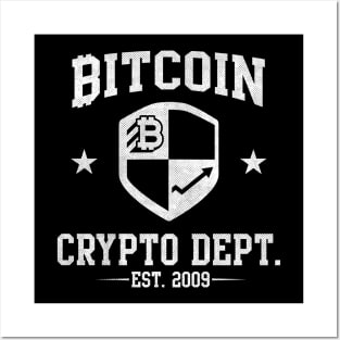 Funny Bitcoin logo Crypto 2009 currency traders gifts Posters and Art